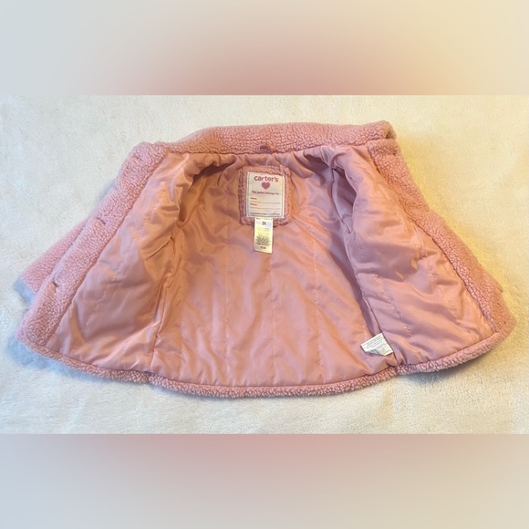 Pink Sherpa Coat, Size 2T, EUC, Great for Valentine’s Day! - Picture 3 of 4
